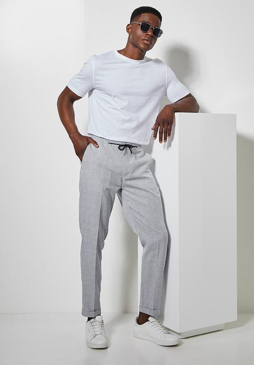 Superbalist - Fashion elastic waistband tapered trouser - grey