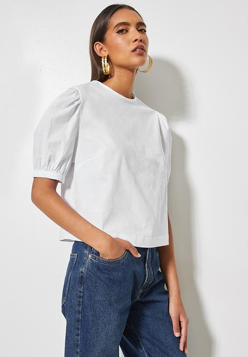 Superbalist - Puff sleeve blouse - white