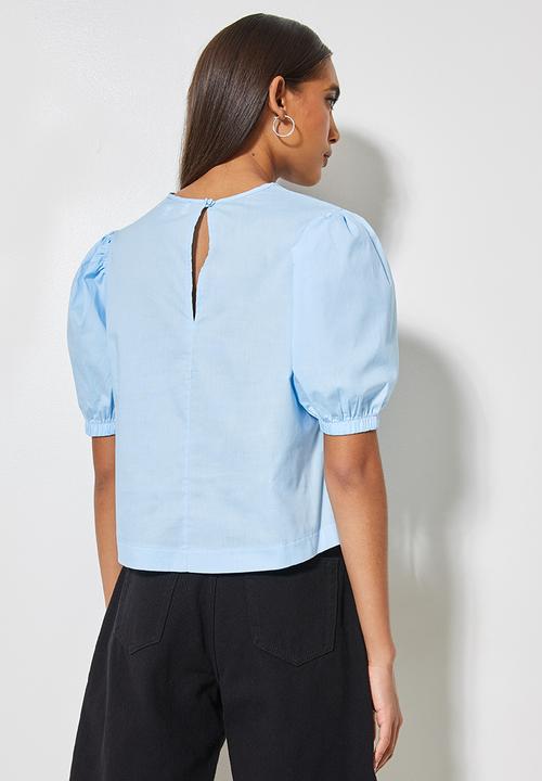 Superbalist - Puff sleeve blouse - powder blue