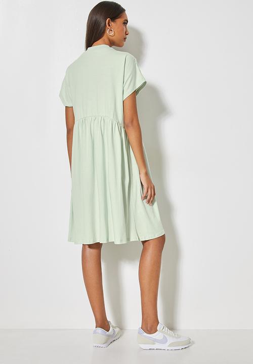 Superbalist - Short sleeve babydoll dress - mint green