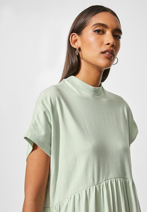 Superbalist - Short sleeve babydoll dress - mint green