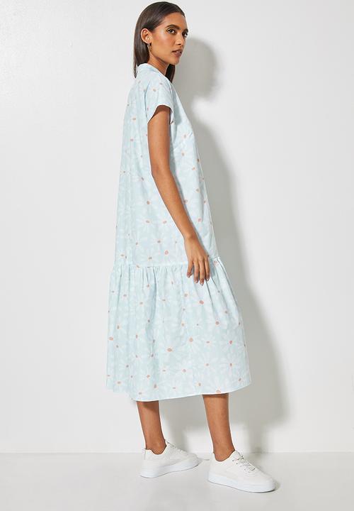 Superbalist - Mandarin collar tiered dress - delicate daisies