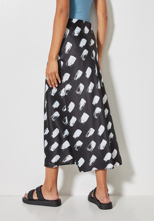 Superbalist - Long midi slip skirt - black