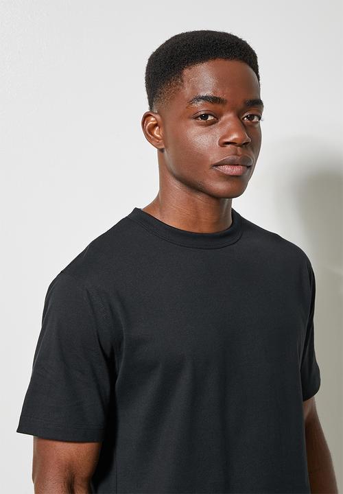 Superbalist - 2-pack aaron organic relaxed fit crew tee - black
