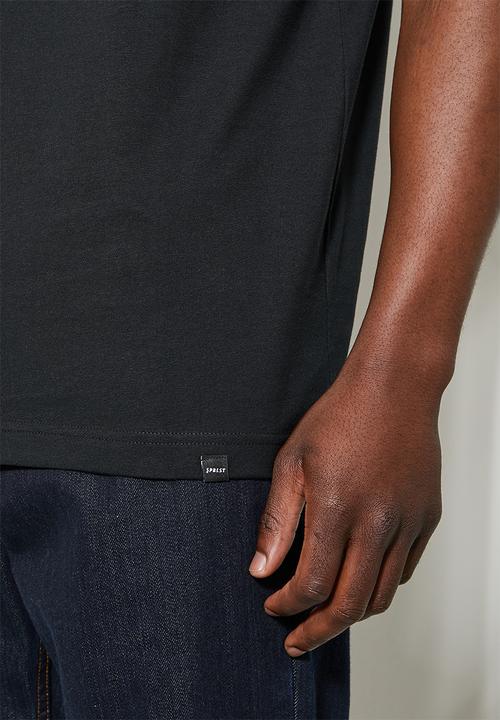 Superbalist - 2-pack aaron organic relaxed fit crew tee - black