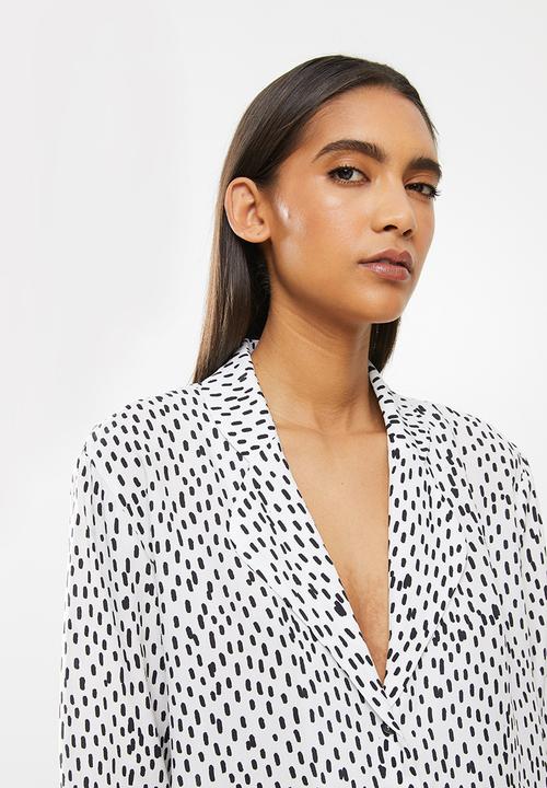 Superbalist - Sleep shirt & pants set - white & black