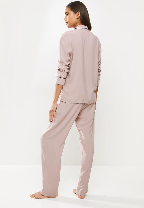 Superbalist - Sleep shirt & pants set - dusty pink