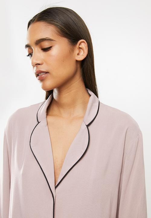 Superbalist - Sleep shirt & pants set - dusty pink