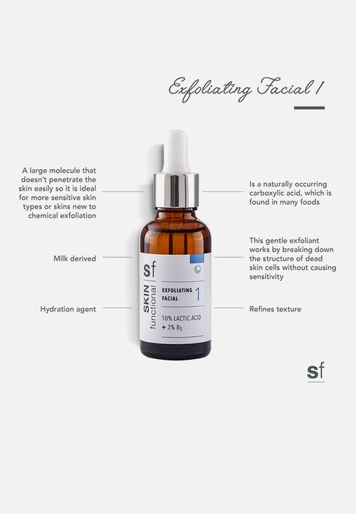 SKIN functional - 10% Lactic Acid + 3% B5 - Exfoliating Facial 1