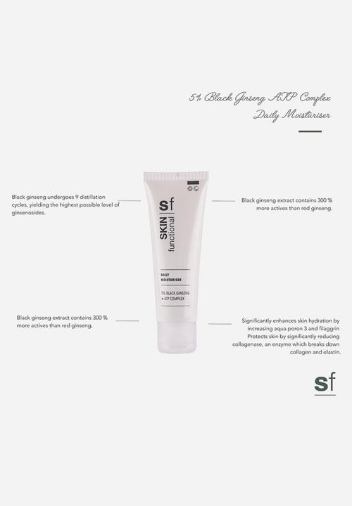 SKIN functional - 5% Black Ginseng + ATP Complex - Daily Moisturiser 