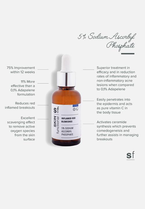 SKIN functional - 5% Sodium Ascorbyl Phosphate - Inflamed Red Blemishes 