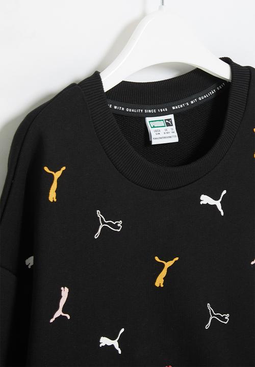 PUMA - Classics graphics aop crew g - puma black-aop
