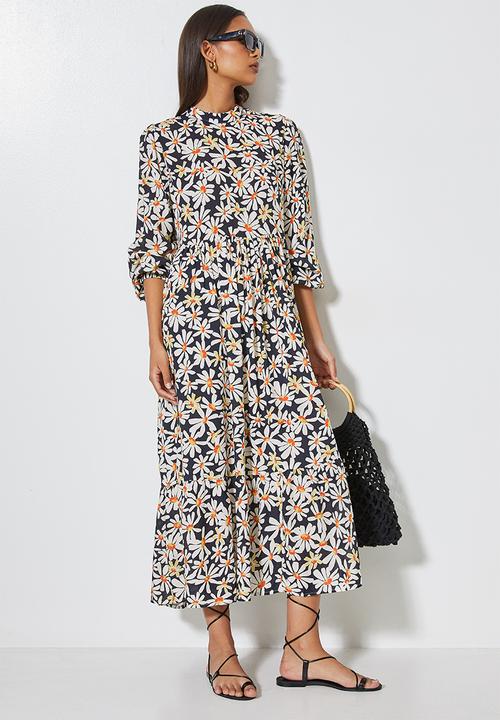Superbalist - Funnel neck tiered dress - multi