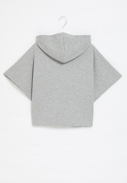 Superbalist - Zip through fleece cape - grey
