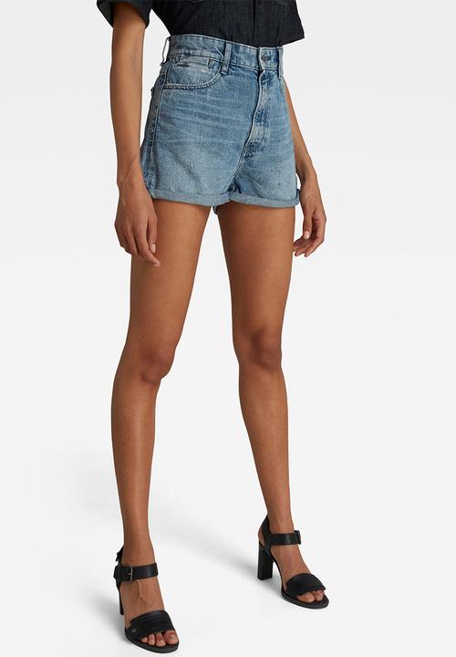 G-STAR - Tedie ultra high short - sun faded ice fog destroyed
