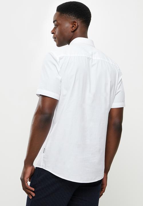Only & Sons - Onspoplin btn down shirt ss exp 20 shirts - white