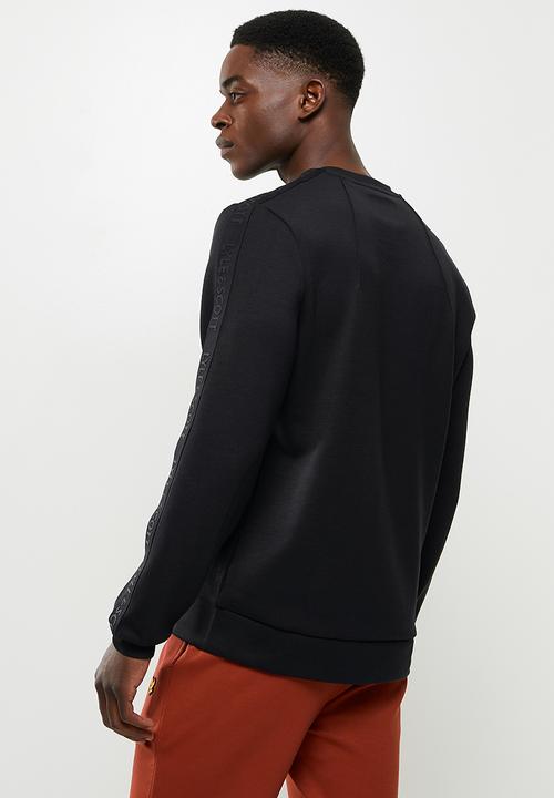 Lyle & Scott - Sleeve tape crew - black