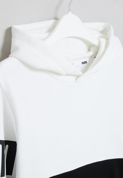 PUMA - Puma power colorblock hoodie b - white & black