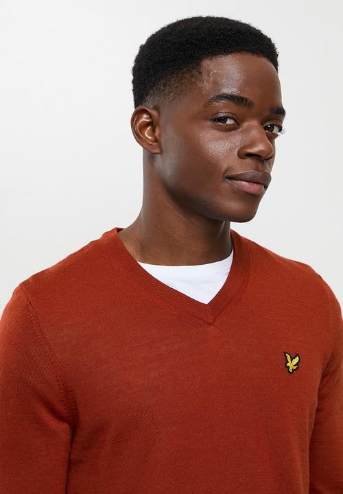 Lyle & Scott - V-neck pullover - orange