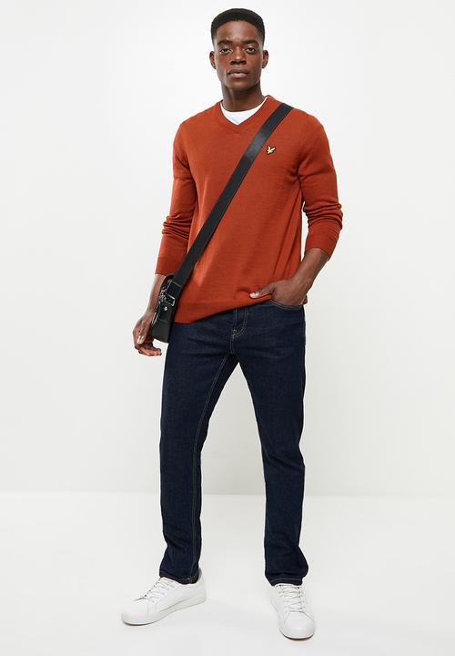 Lyle & Scott - V-neck pullover - orange