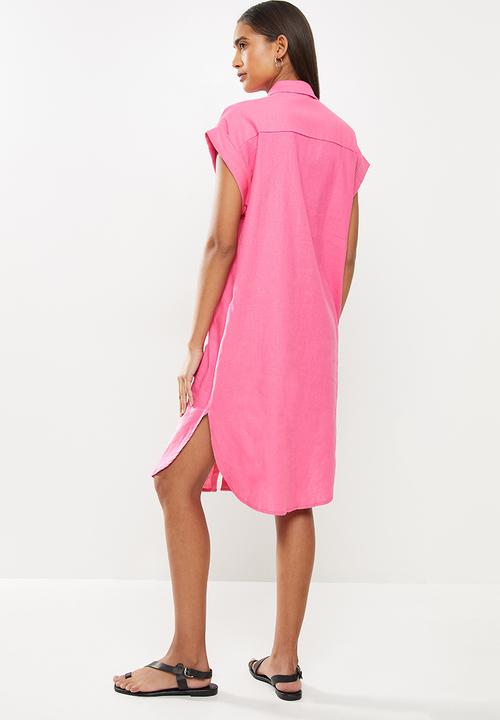 Me&B - Dropped shoulder shirtdress - pink