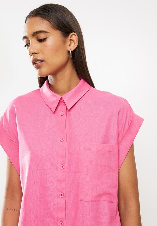Me&B - Dropped shoulder shirtdress - pink