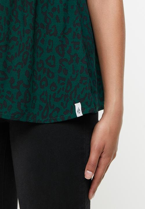 Volcom - In tha tripics cami - green leopard
