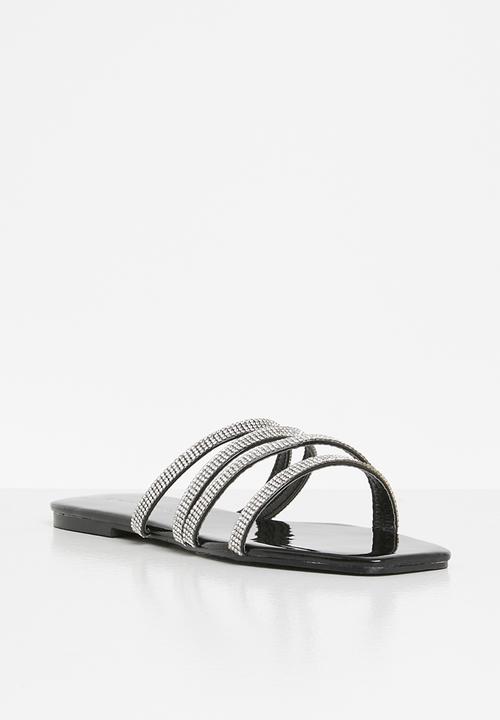 SISSY BOY - Patent it sandal - black
