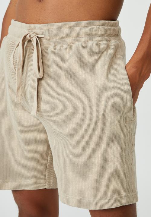 Cotton On - Waffle jogger short - stone