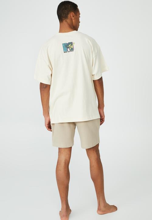 Cotton On - Waffle jogger short - stone