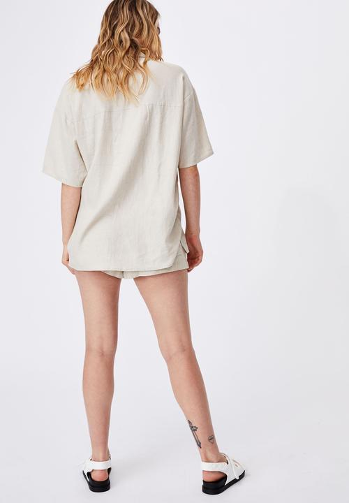 Cotton On - Dad short sleeve shirt - fawn