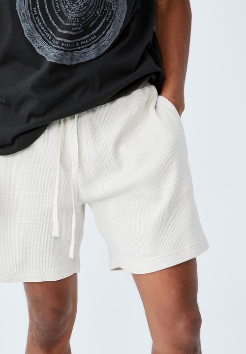 Cotton On - Waffle jogger short - bone