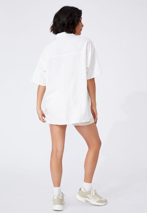 Cotton On - Dad short sleeve shirt - white
