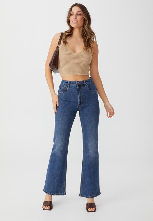 Cotton On - Cotton rib cami - linen taupe