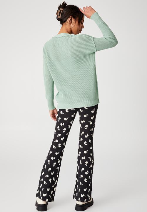 Cotton On - Cotton rib cardigan - soft teal