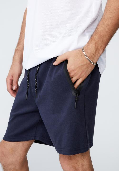 Cotton On - Active tech fleece short - navy