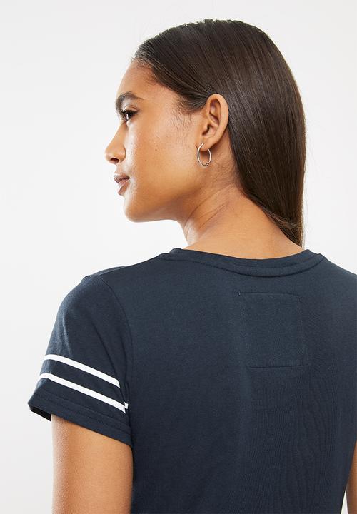 Aca Joe - Basketball short sleeve T-shirt - navy & white