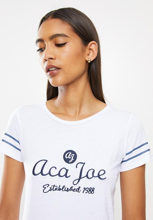 Aca Joe - Basketball short sleeve T-shirt - white & navy
