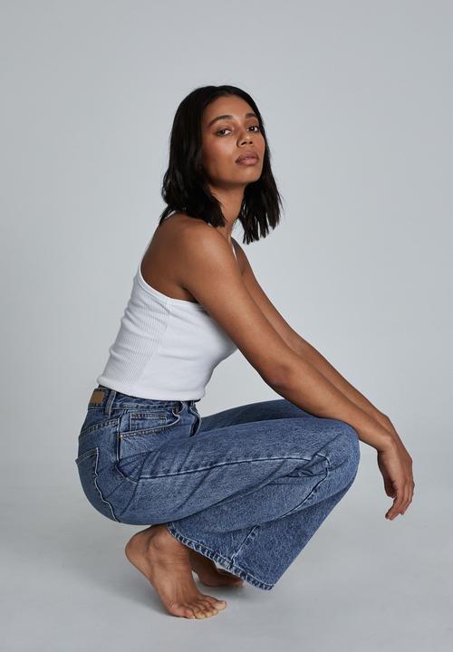 Cotton On - Long wide leg jean - lucky blue