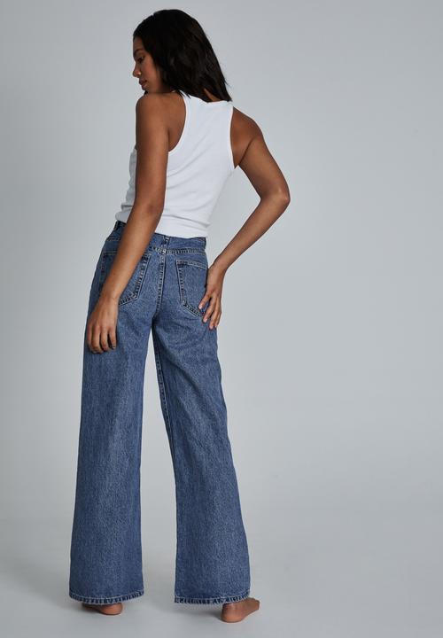 Cotton On - Long wide leg jean - lucky blue