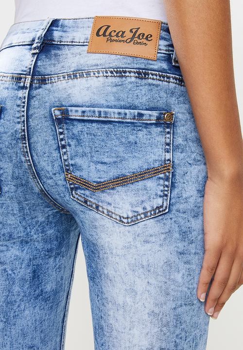 Aca Joe - Ladies aca joe skinny jeans - mottled light blue