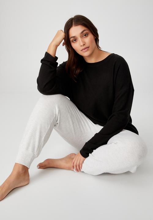 Cotton On - Curve super soft long sleeve crew - black