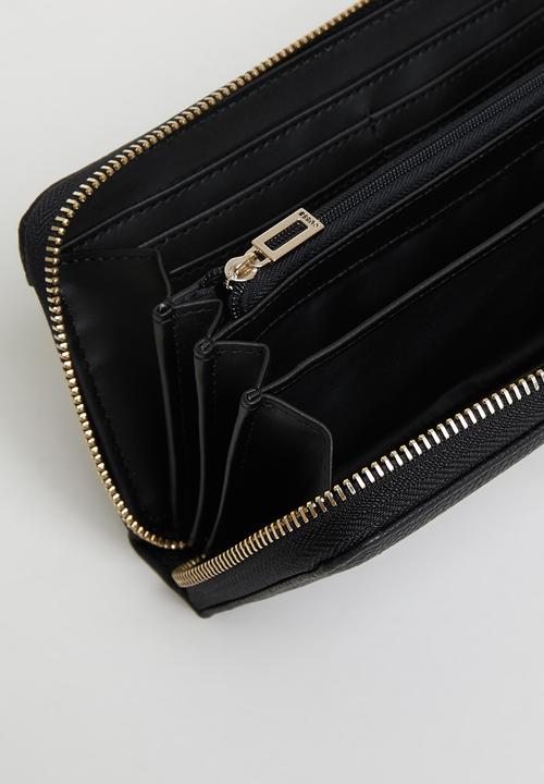 GUESS - Jardine slg large zip around - black