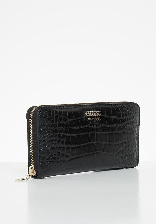 GUESS - Katey slg large zip around - black