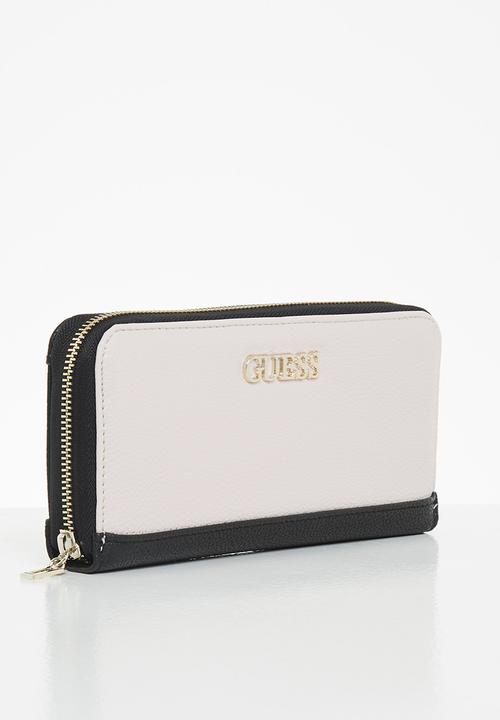 GUESS - Jardine slg large zip around - black & pink 