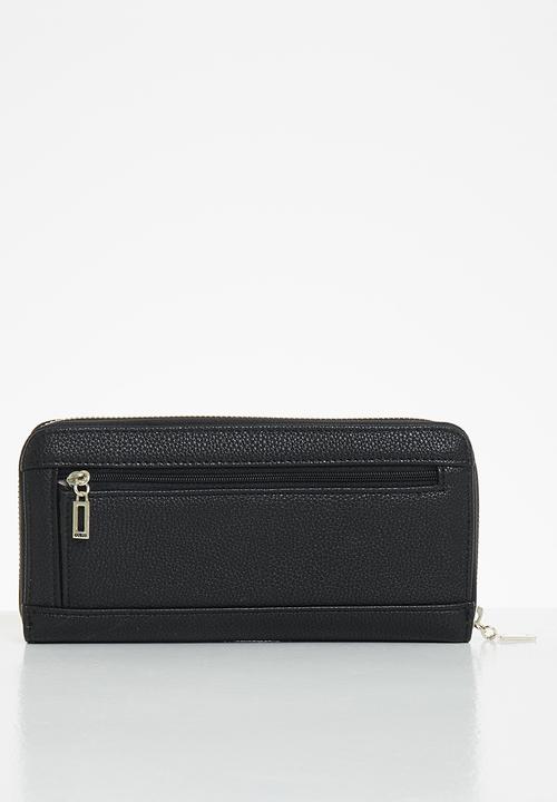 GUESS - Jardine slg large zip around - black & pink 