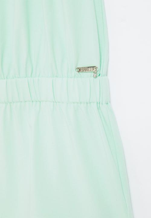 GUESS - Strecth denim broiderie romper - green