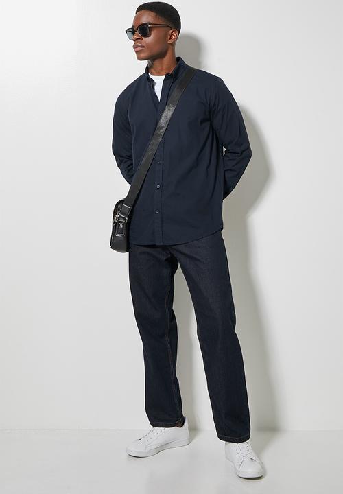 Superbalist - Barber regular fit poplin shirt - navy