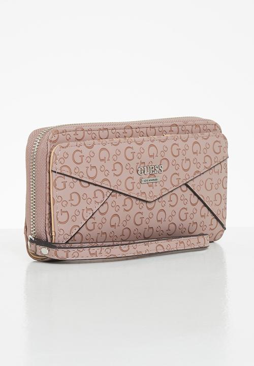 GUESS - Buoso slg multi zip around wrs - pink 