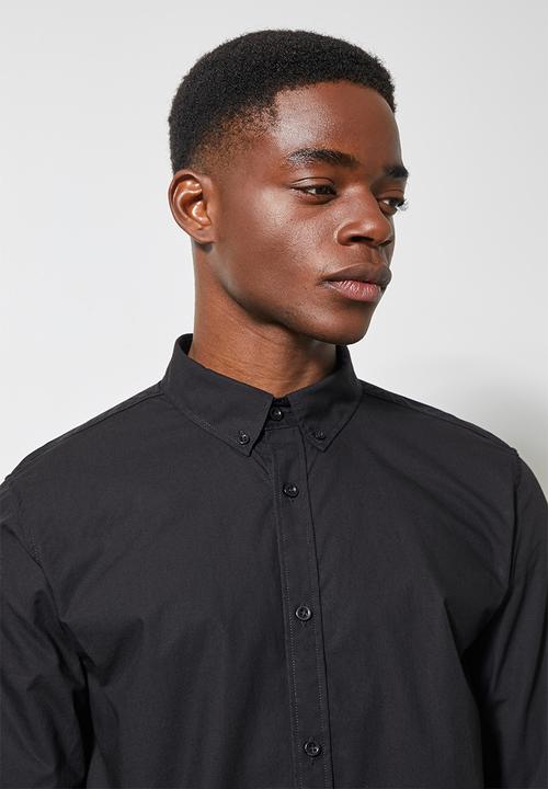Superbalist - Barber regular fit poplin shirt - black